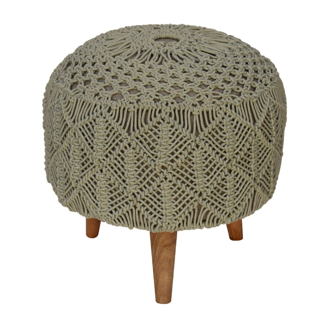 Crotchet Sea Green Footstool