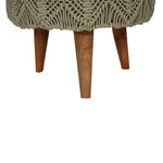 Load image into Gallery viewer, Crotchet Sea Green Footstool
