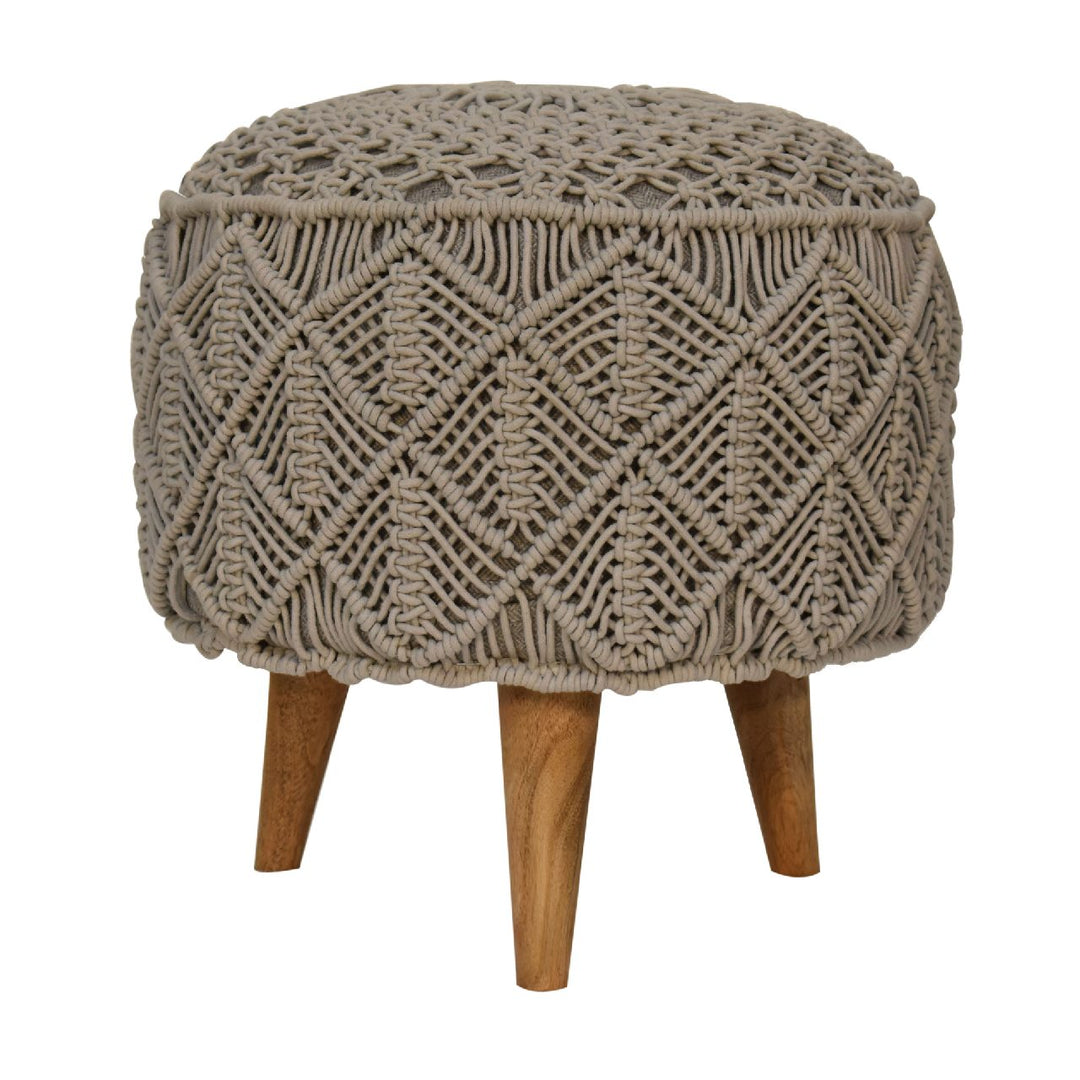 Crotchet-Grey-Footstool