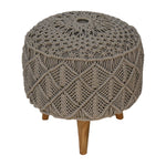 Load image into Gallery viewer, Crotchet Grey Footstool
