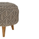 Load image into Gallery viewer, Crotchet Grey Footstool
