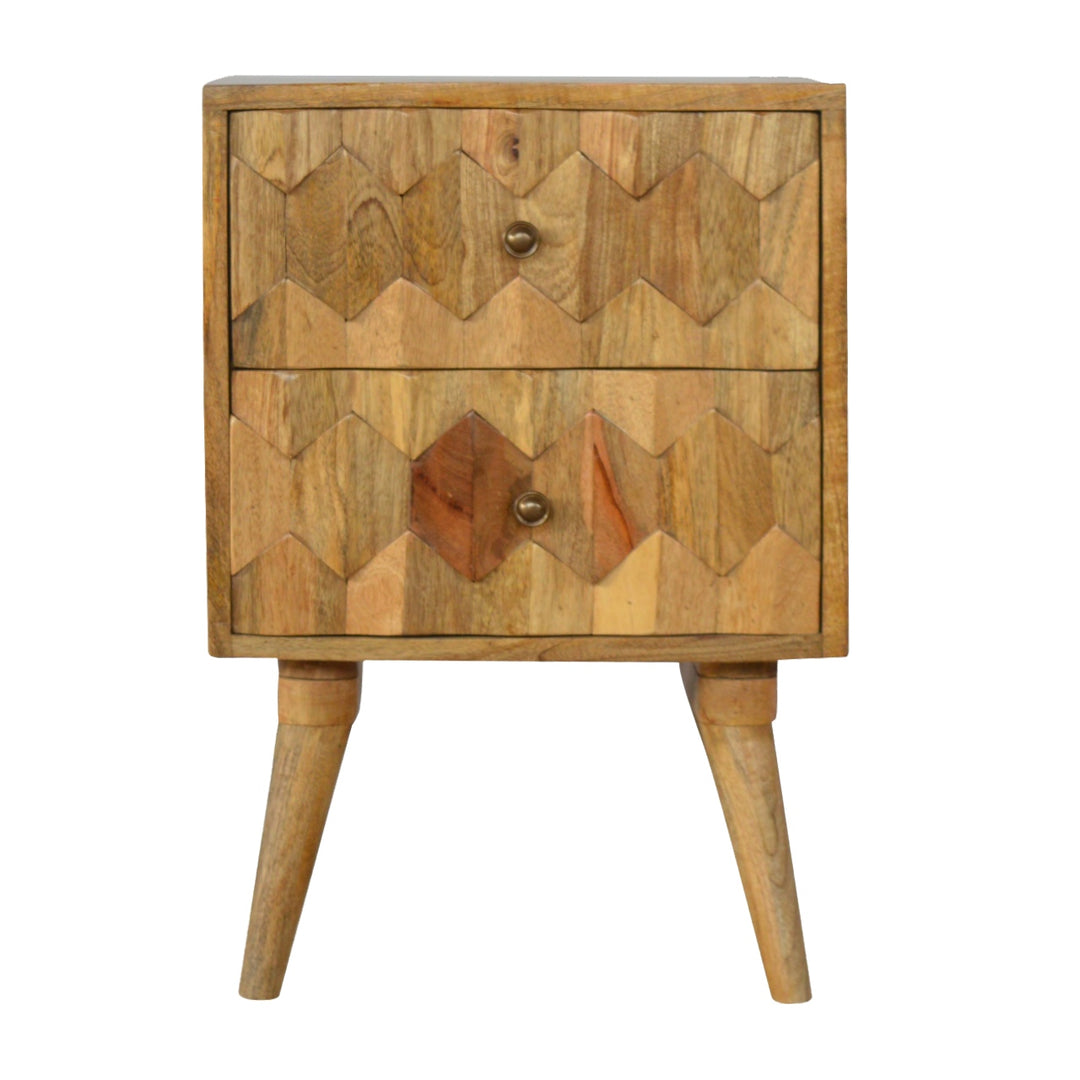 Pineapple-Carve-2-Drawer-Bedside