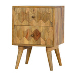 Load image into Gallery viewer, Pineapple Carve 2 Drawer Bedside
