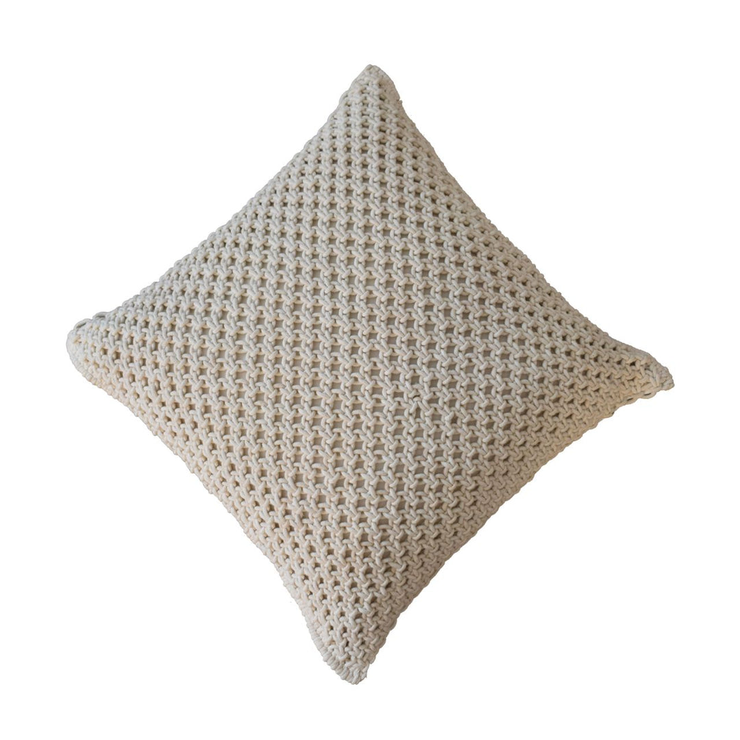 2x Knit Natural White Cushions