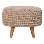 Load image into Gallery viewer, Keeva-Beige-Oblong-Footstool
