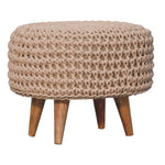 Load image into Gallery viewer, Keeva Beige Oblong Footstool
