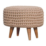 Load image into Gallery viewer, Keeva Beige Oblong Footstool
