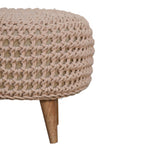 Load image into Gallery viewer, Keeva Beige Oblong Footstool
