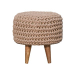 Load image into Gallery viewer, Keeva Beige Oblong Footstool
