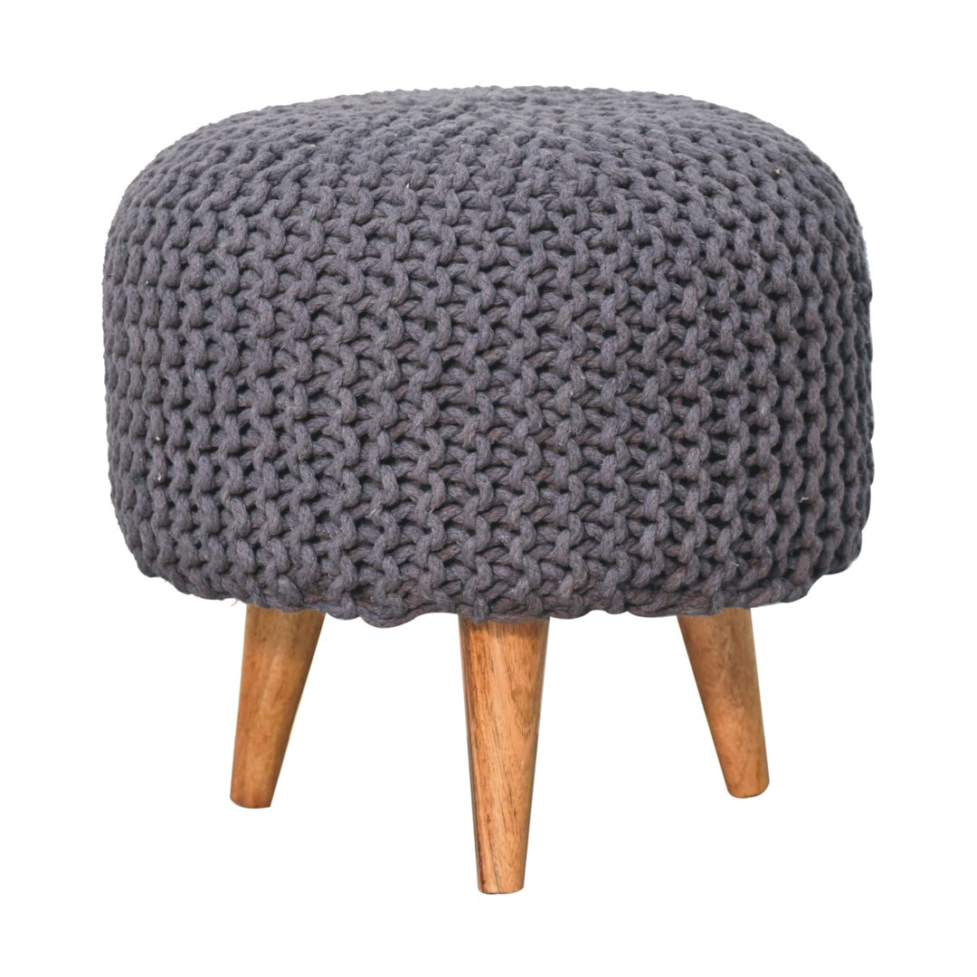 Keeva-Grey-Round-Footstool