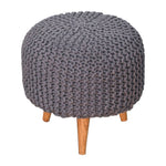 Load image into Gallery viewer, Keeva Grey Round Footstool
