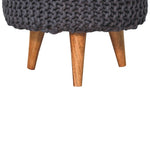 Load image into Gallery viewer, Keeva Grey Round Footstool
