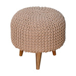 Load image into Gallery viewer, Keeva Beige Round Footstool
