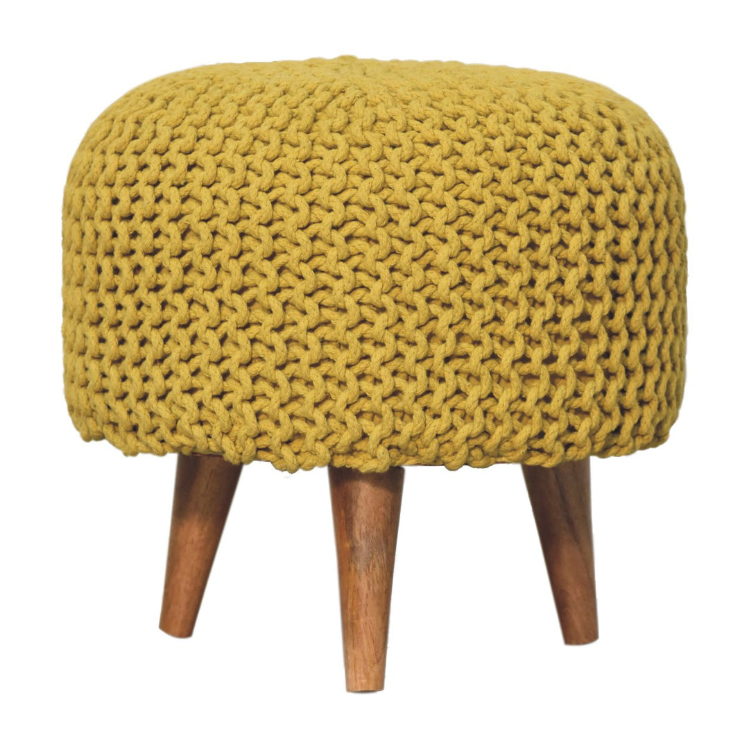 Keeva-Mustard-Round-Footstool