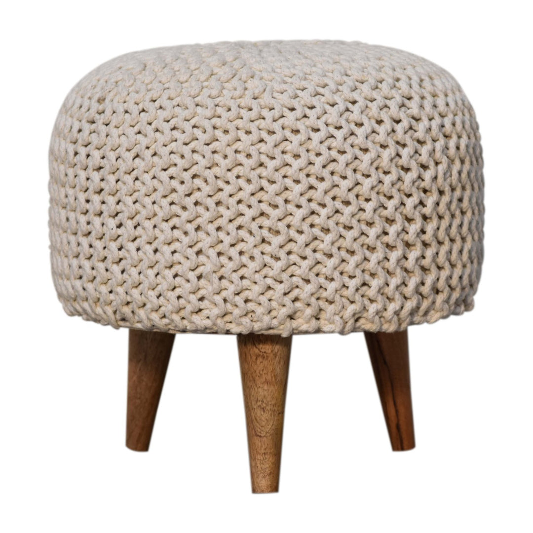 Keeva-White-Round-Footstool