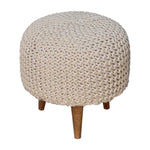 Load image into Gallery viewer, Keeva White Round Footstool
