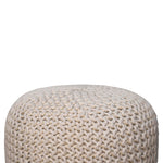 Load image into Gallery viewer, Keeva White Round Footstool
