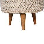 Load image into Gallery viewer, Keeva White Round Footstool
