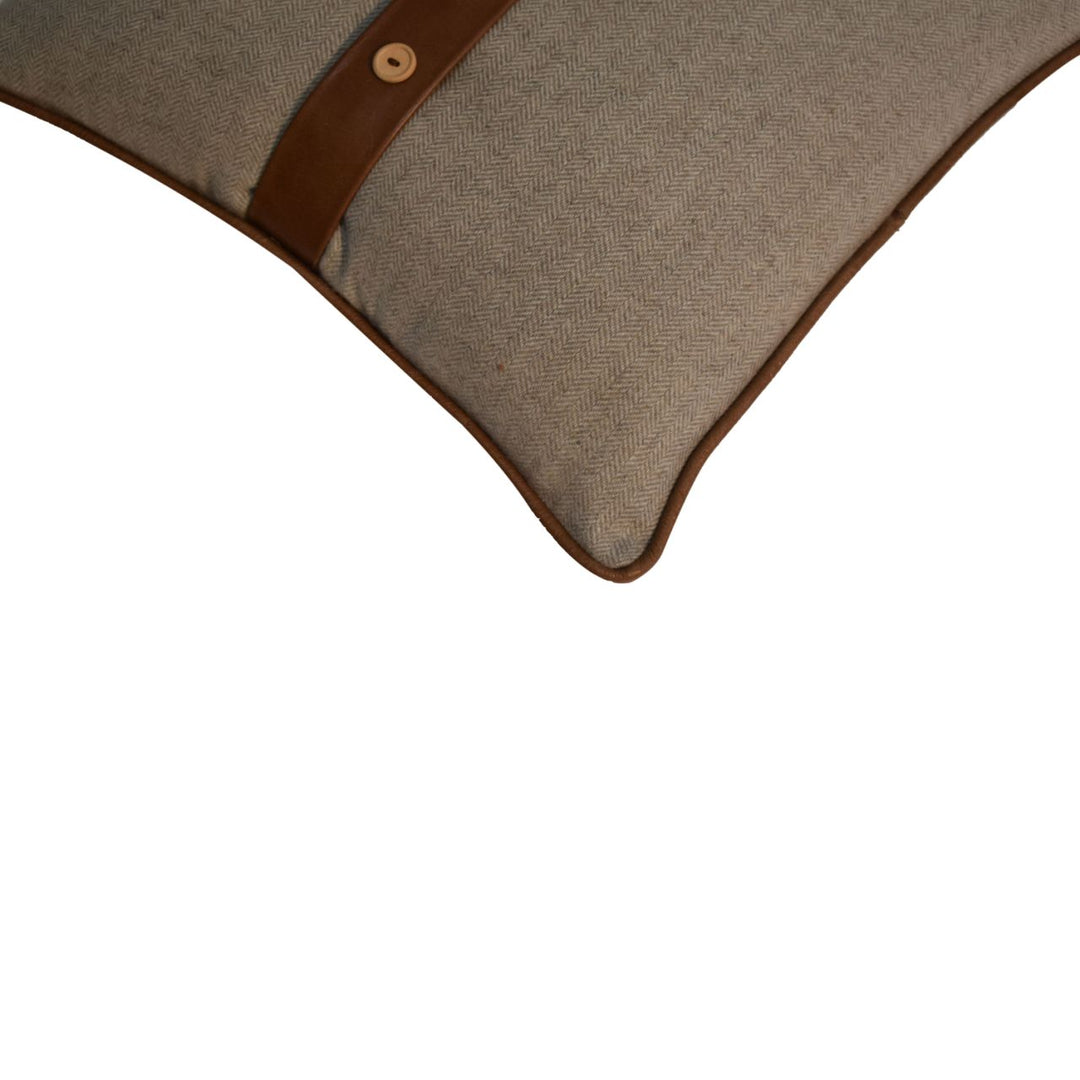 Quin Leather Sand Cushion Set of 2