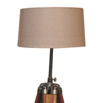 Load image into Gallery viewer, Chrome x Wood Teak Floor Lamp
