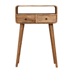 Load image into Gallery viewer, Mini-Curved-Oak-ish-Console-Table
