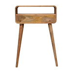 Load image into Gallery viewer, Mini Curved Oak-ish Console Table
