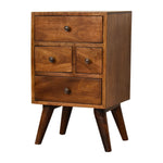 Load image into Gallery viewer, 4 Drawer Multi Chestnut Bedside
