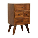 Load image into Gallery viewer, 4 Drawer Multi Chestnut Bedside
