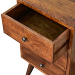 Load image into Gallery viewer, 4 Drawer Multi Chestnut Bedside
