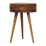 Load image into Gallery viewer, Mini Oak-ish Circular Shape Bedside
