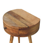 Load image into Gallery viewer, Mini Oak-ish Circular Shape Bedside
