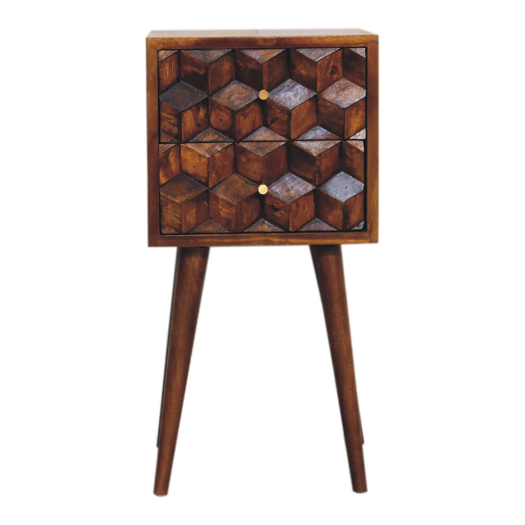 Mini-Chestnut-Cube-2-Drawer-Bedside