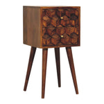 Load image into Gallery viewer, Mini Chestnut Cube 2 Drawer Bedside
