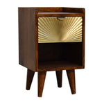 Load image into Gallery viewer, Mini Manila Gold 1 Drawer Bedside
