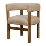 Load image into Gallery viewer, Cream-Boucle-Solid-Wood-Chair
