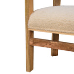 Load image into Gallery viewer, Cream Boucle Solid Wood Chair
