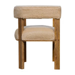 Load image into Gallery viewer, Cream Boucle Solid Wood Chair
