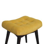 Load image into Gallery viewer, Mini Mustard Velvet Curved Bench
