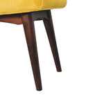 Load image into Gallery viewer, Mini Mustard Velvet Curved Bench
