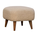 Load image into Gallery viewer, Boucle Cream Square Footstool
