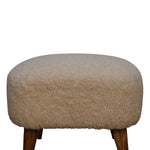 Load image into Gallery viewer, Boucle Cream Square Footstool
