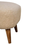 Load image into Gallery viewer, Boucle Cream Square Footstool
