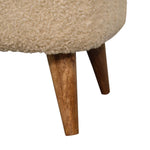 Load image into Gallery viewer, Boucle Cream Square Footstool
