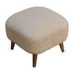 Load image into Gallery viewer, Boucle Cream Square Footstool
