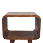 Load image into Gallery viewer, Mini Chestnut Curved Open Bedside
