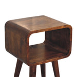 Load image into Gallery viewer, Mini Chestnut Curved Open Bedside
