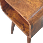 Load image into Gallery viewer, Mini Chestnut Curved Open Bedside
