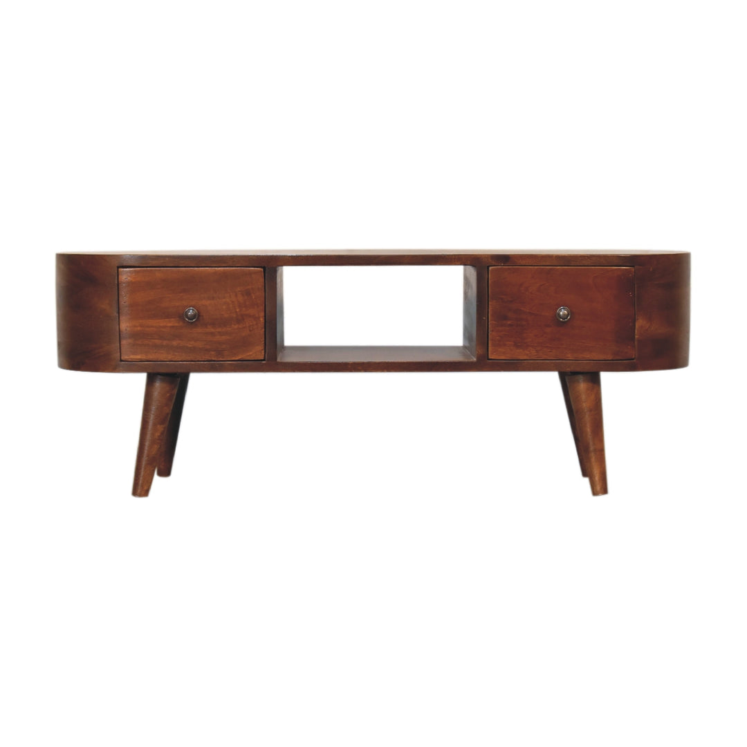 Chestnut-Round-Open-Media-Unit