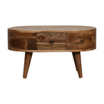 Load image into Gallery viewer, Mini-Oak-ish-Rounded-Coffee-Table
