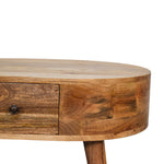 Load image into Gallery viewer, Mini Oak-ish Rounded Coffee Table
